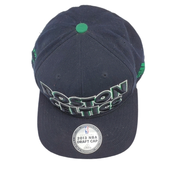 Adidas Boston Celtics Hat Tunestar 2013 Draft Blk Grn Ball Cap Men OS SnapBack - Picture 3 of 12